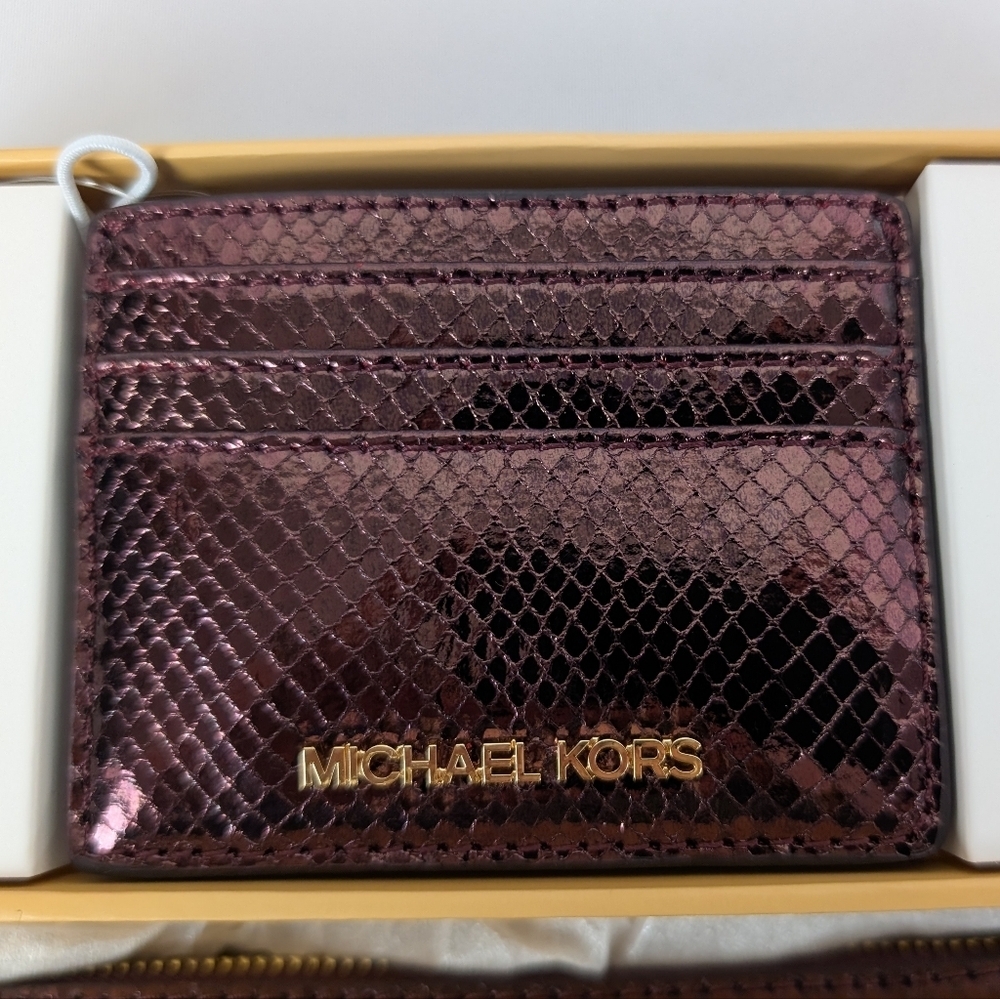 Michael Kors Oxblood Rouge Sombre Crossbody Tote and Wallet Box Set - Picture 4 of 16
